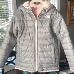 North Face toddler girls reversible coat
